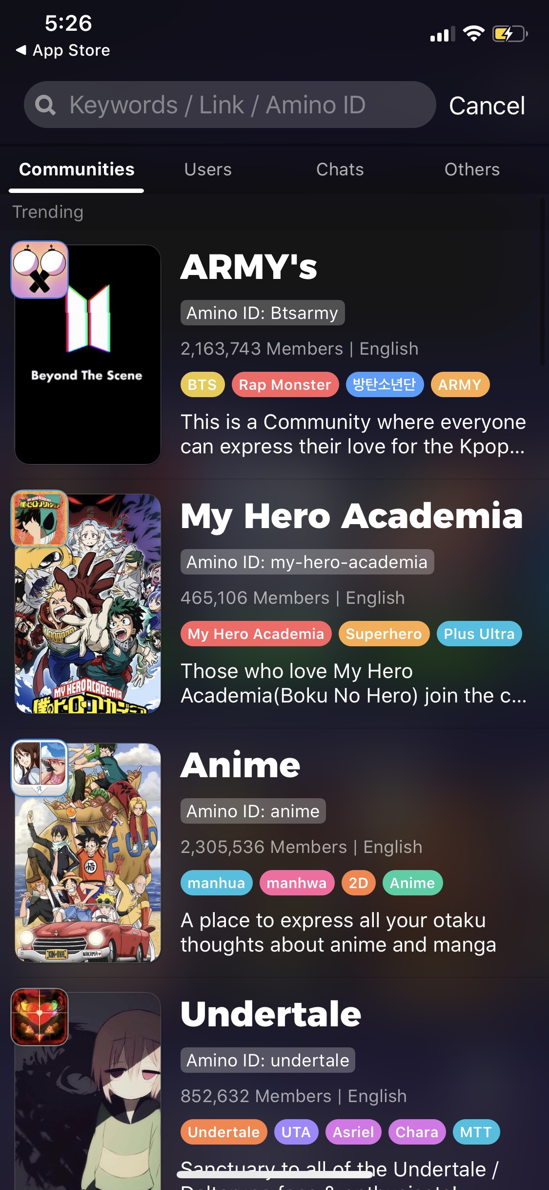 Amino Search