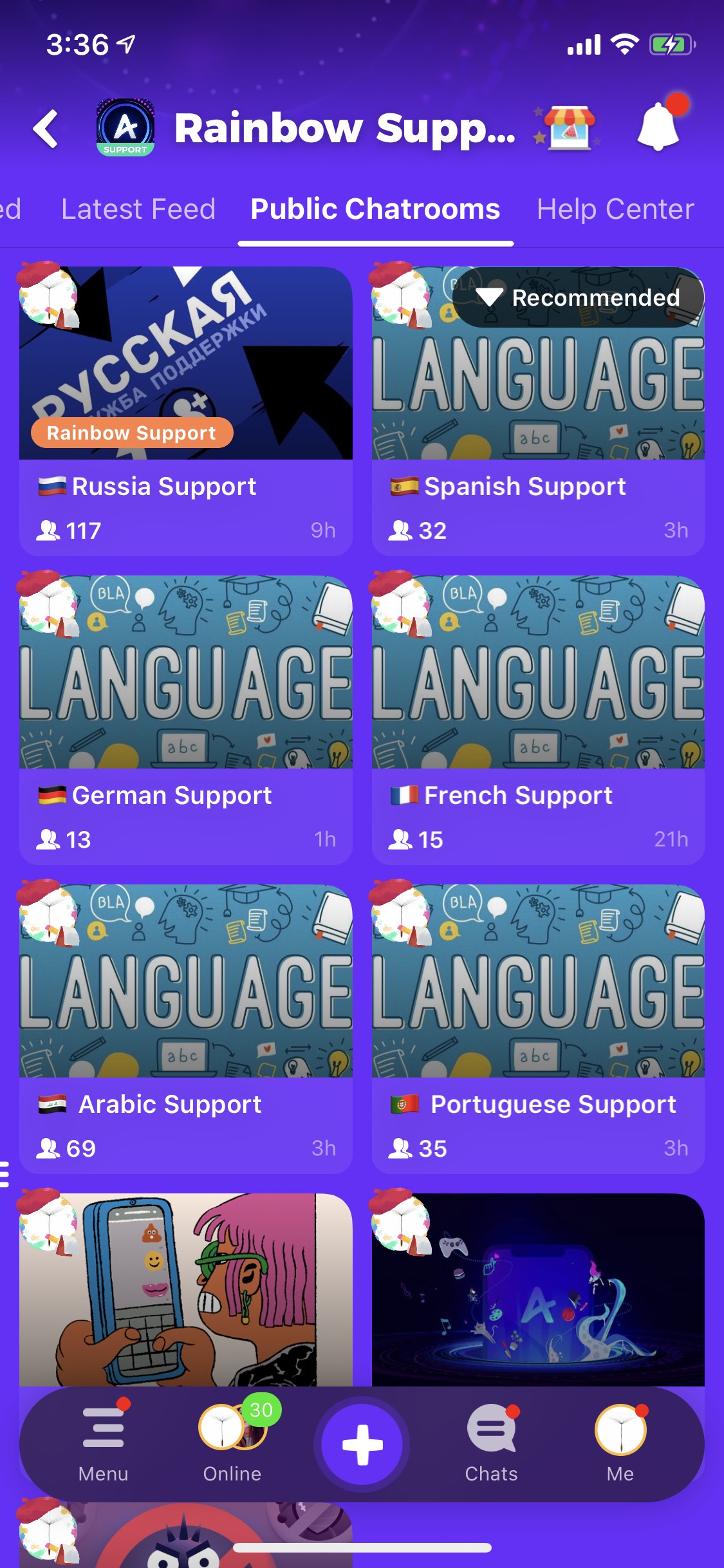 Rainbow Support Chatrooms