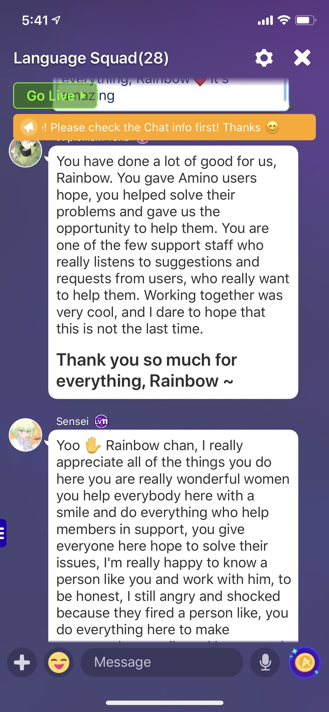 User testimonial